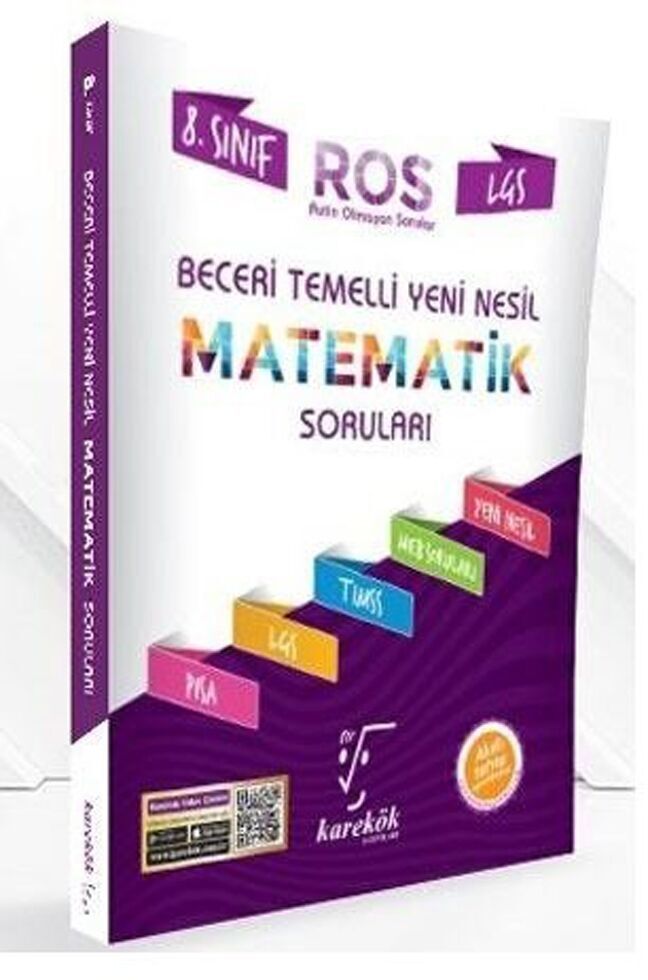 Karekök Yayınları 8. Sınıf LGS Matematik ROS Beceri Temelli Yeni Nesil Soru Bankası