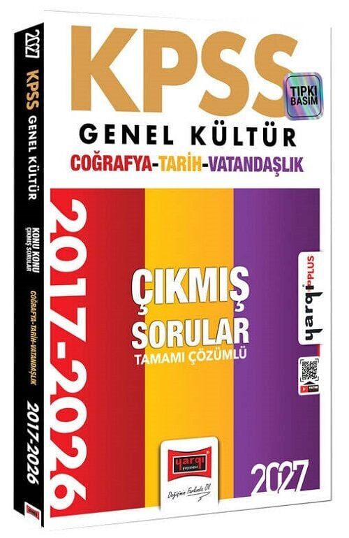 Yargı 2027 KPSS Genel Kültür Tarih-Coğrafya-Vatandaşlık Çıkmış Sorular 2017-2026 Çözümlü