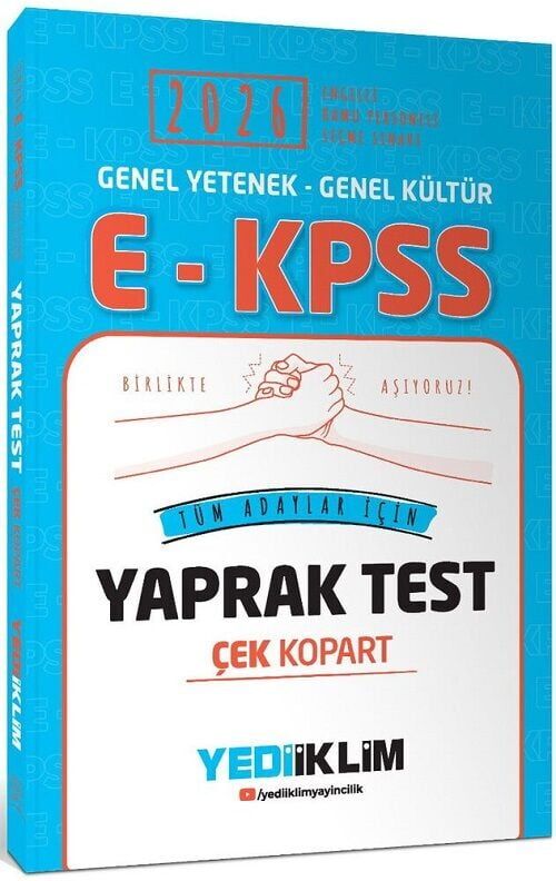 Yediiklim 2026 EKPSS Yaprak Test Çek Kopart Yediiklim Yayınları
