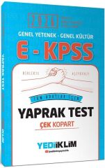 Yediiklim 2026 EKPSS Yaprak Test Çek Kopart Yediiklim Yayınları