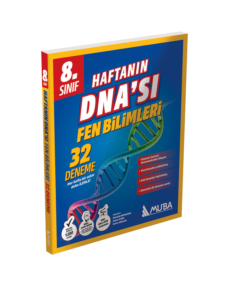 Muba Yayınları 8.Sınıf Haftanın DNA ' SI 32 'Lİ Fen Bilimleri Deneme