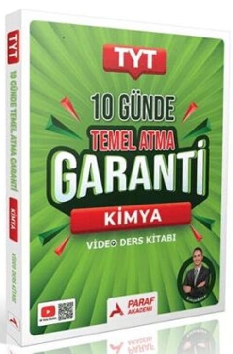 Paraf Yayınları TYT Kimya 10 Günde Temel Atma Garanti Video Ders Kitabı