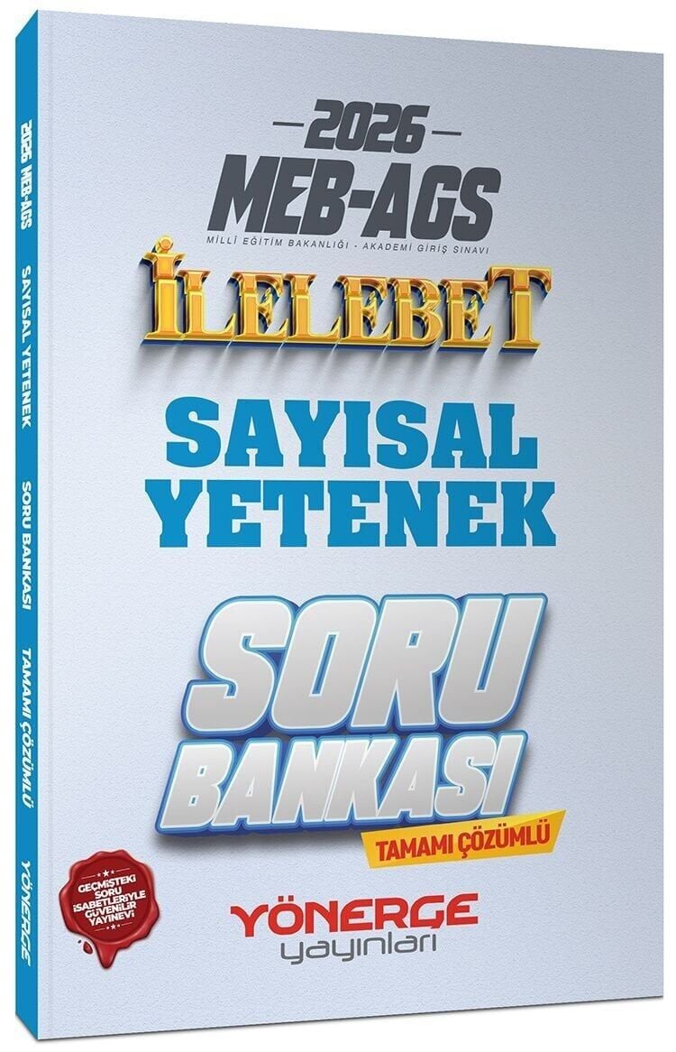 Yönerge 2026 MEB-AGS Sayısal Yetenek İlelebet Soru Bankası Çözümlü - Alparslan Doymuş Yönerge Yayınları