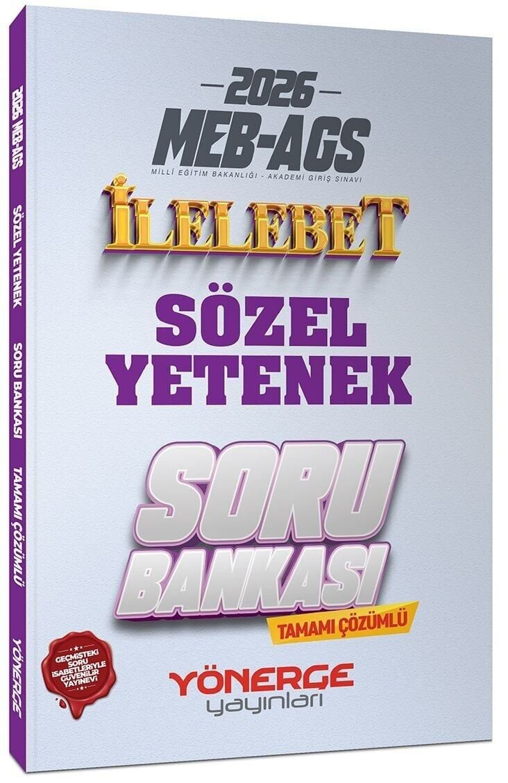 Yönerge 2026 MEB-AGS Sözel Yetenek İlelebet Soru Bankası Çözümlü Yönerge Yayınları