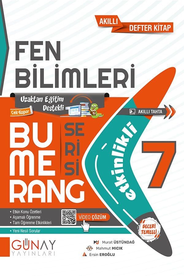 Günay Yayınları 7. Sınıf Bumerang Serisi Fen Bilimleri Akıllı Defter Kitap