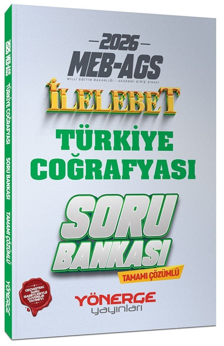 Yönerge 2026 MEB-AGS Türkiye Coğrafyası İlelebet Soru Bankası Çözümlü Yönerge Yayınları