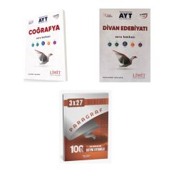 2027 Limit AYT Coğrafya + Edebiyat Divan Edebiyatı Soru + anla kazan paragraf deneme 3'lü Set