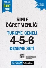 Pegem 2026 ÖABT MEB-AGS Sınıf Öğretmenliği Türkiye Geneli 3 Deneme (4-5-6) Pegem Akademi Yayınları
