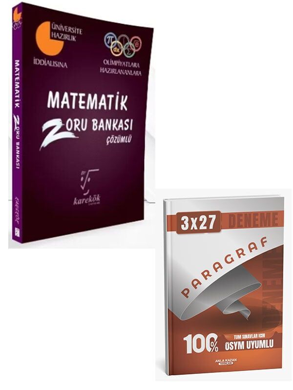 Karekök 2027 Matematik Zoru Bankası Çözümlü+Anla Kazan Paragraf Deneme