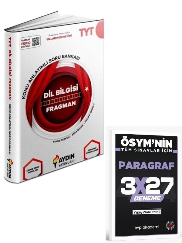 Aydın 2027 TYT Dil Bilgisi Soru Bankası+ EVP Akademi Paragraf