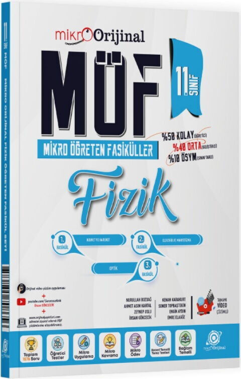 2027 Orijinal Mikro 11. Sınıf Fizik MÖF Mikro Öğreten Fasikül Set