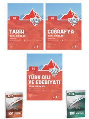 Okyanus + Anla Kazan 20226 10. Sınıf Tarih + Coğrafya + Türk Dili Edebiyatı Soru + Anla Kazan Deneme 5 li Set