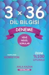Anla Kazan Yayınları Tüm Sınavlar İçin 3x36 Dil Bilgisi Deneme Anla Kazan Yayınları