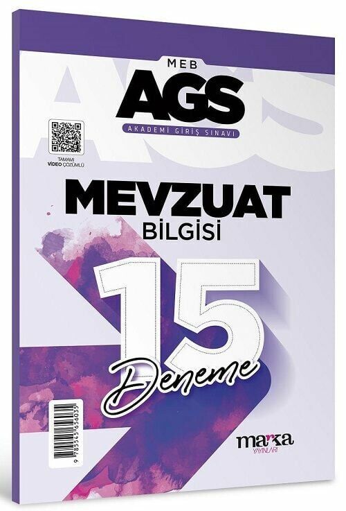 Marka MEB-AGS Mevzuat Bilgisi 15 Deneme Çözümlü Marka Yayınları