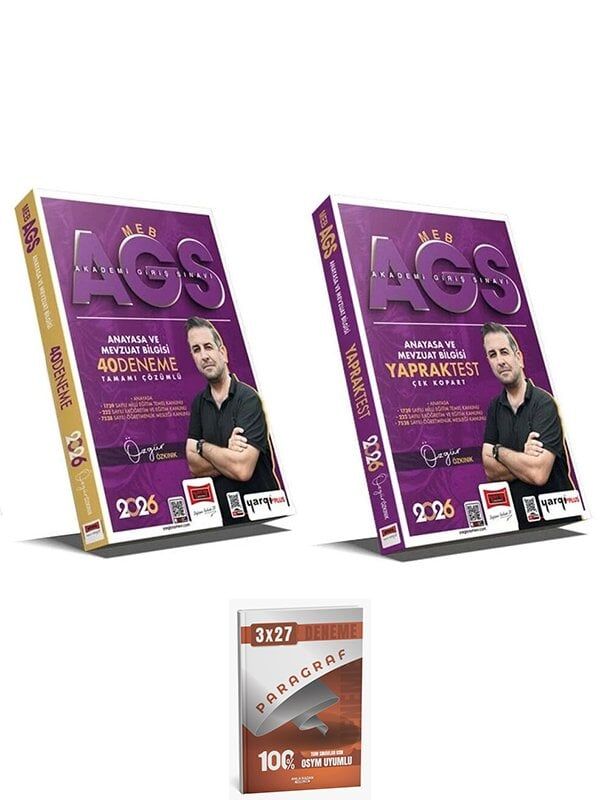 Yargı + Anla Kazan 2026 MEB-AGS Anayasa ve Mevzuat Bilgisi 40 Deneme + Yaprak Test 2 li Set