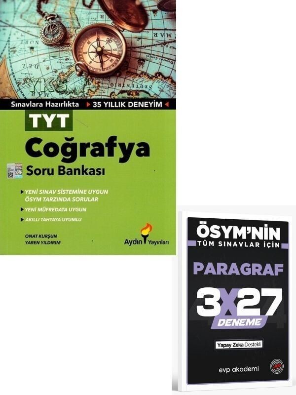 Aydın 2027 TYT Coğrafya Soru Bankası+ EVP Akademi Paragraf