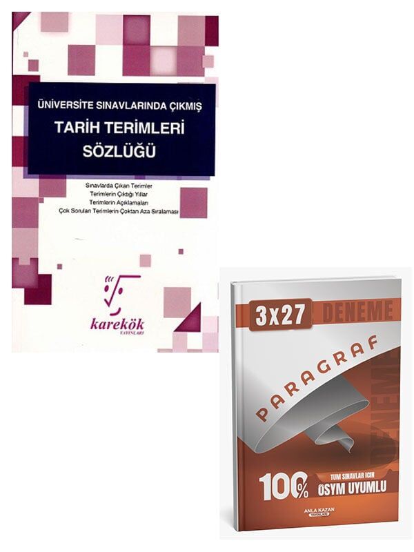 Karekök 2027 Üniversite Sınavlarında Çıkmış Tarih Terimleri Sözlüğü+Anla Kazan Paragraf Deneme