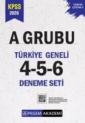 Pegem 2026 KPSS A Grubu Türkiye Geneli 3 Deneme (4-5-6) Pegem Akademi Yayınları