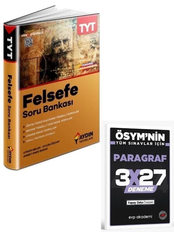 Aydın 2027 TYT Felsefe Soru Bankası+ EVP Akademi Paragraf