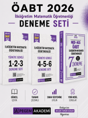 Pegem 2026 MEB AGS ÖABT İlköğretim Matematik Öğretmenliği  Deneme & Türkiye Geneli Deneme Seti