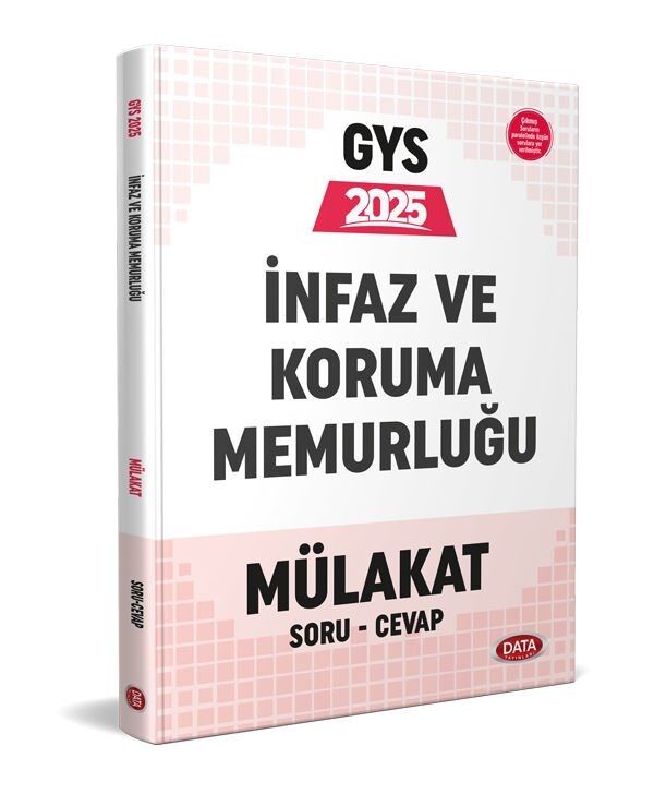 Data 2025 GYS İnfaz ve Koruma Memurluğu Mülakat Soru-Cevap Data Yayınları