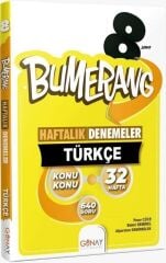 Günay Yayınları 8. Sınıf Türkçe Bumerang Konu Konu Haftalık Denemeler