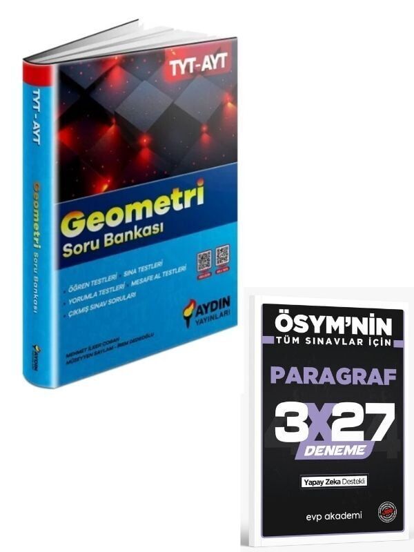 Aydın 2027 TYT AYT Geometri Soru Bankası+ EVP Akademi Paragraf