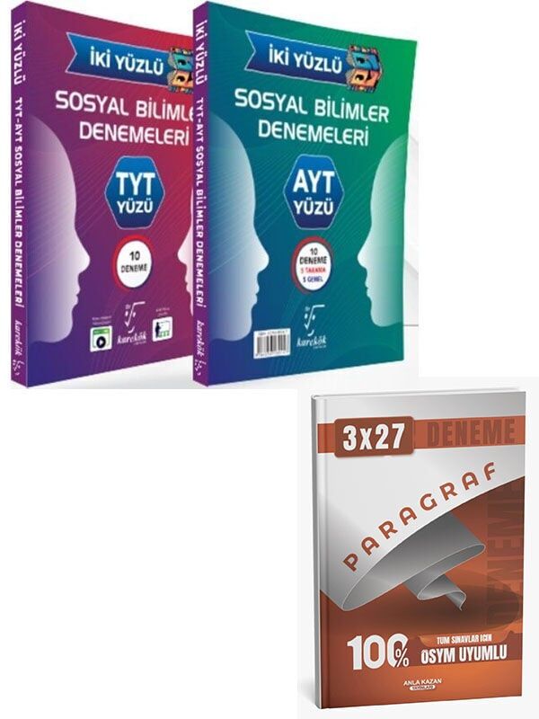Karekök 2027 TYT AYT Sosyal Bilimler İki Yüzlü Deneme+Anla Kazan Paragraf Deneme