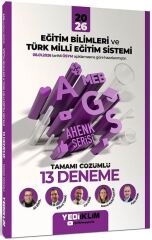 YENİ AGS - Yediiklim 2026 MEB-AGS Eğitim Bilimleri ve Türk Milli Eğitim Sistemi 13 Deneme Çözümlü Ahenk Serisi - Can Koni, Bülent Tanık Yediiklim Yayınları