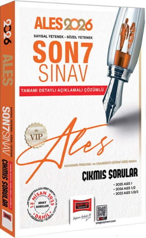 Yargı Yayınları 2026 ALES VIP Son 7 Sınav Çıkmış Sorular