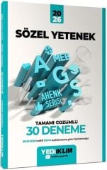 YENİ AGS - Yediiklim 2026 MEB-AGS Sözel Yetenek 30 Deneme Çözümlü Ahenk Serisi Yediiklim Yayınları