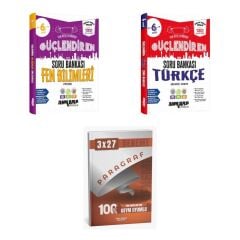 2027 Ankara 6. Sınıf Güçlendiren Fen Bilimleri + Türkçe Soru + anla kazan paragraf deneme 3'lü Set