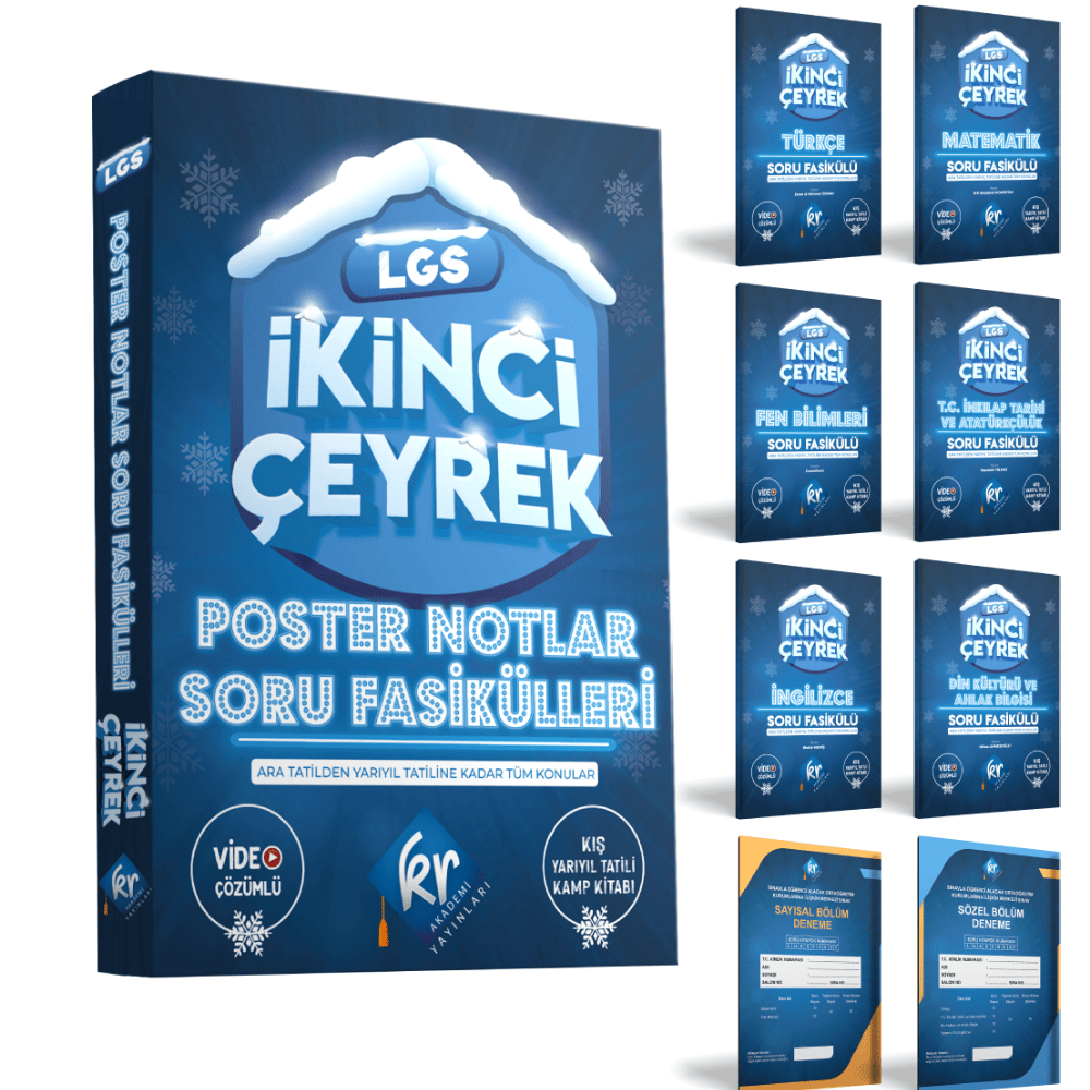 Kr Akademi 8. Sınıf LGS Poster Notlar Soru Fasikülleri İkinci Çeyrek