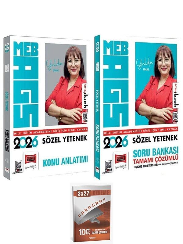 Yargı + Anla Kazan 2026 MEB-AGS Sözel Yetenek Konu Anlatımı + Soru Bankası 2 li Set - Yelda Ünal Yargı Yayınları