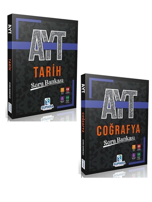 Supara Yayınları AYT Tarih ve Coğrafya Soru Bankası 2 li Set
