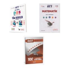 2027 Limit AYT Tüm Dersler Eşit Ağırlık 4 2 + Matematik Soru + anla kazan paragraf deneme 3'lü Set