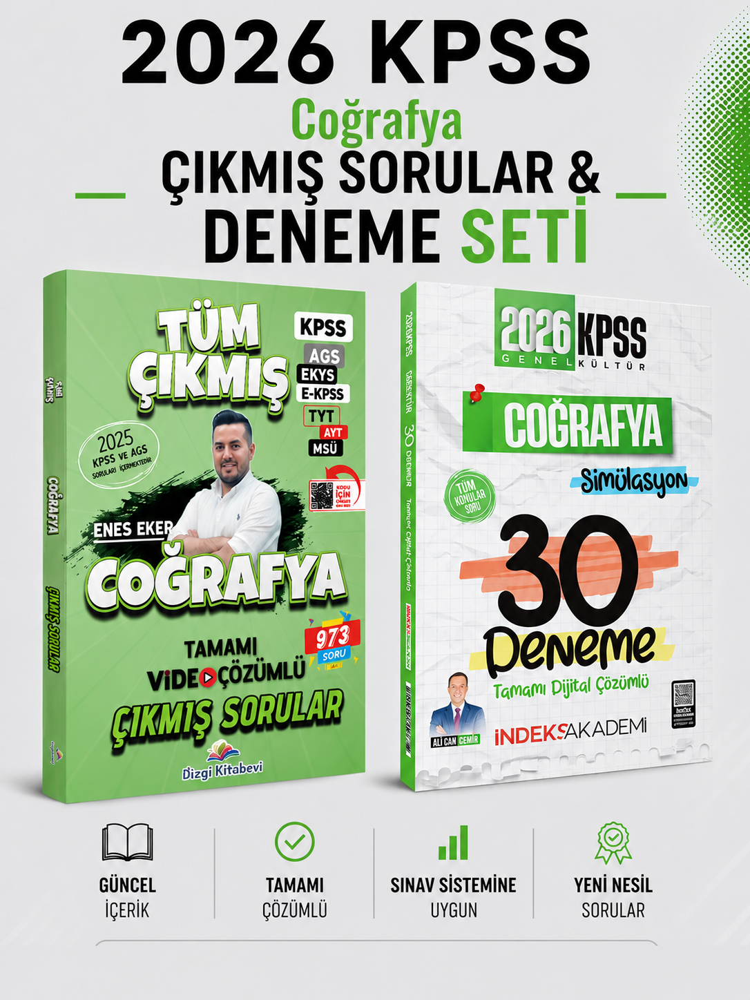 Dizgi Kitap 2026 KPSS Coğrafya Çıkmış Sorular & KPSS Coğrafya 30 Deneme İndeks Akademi Seti
