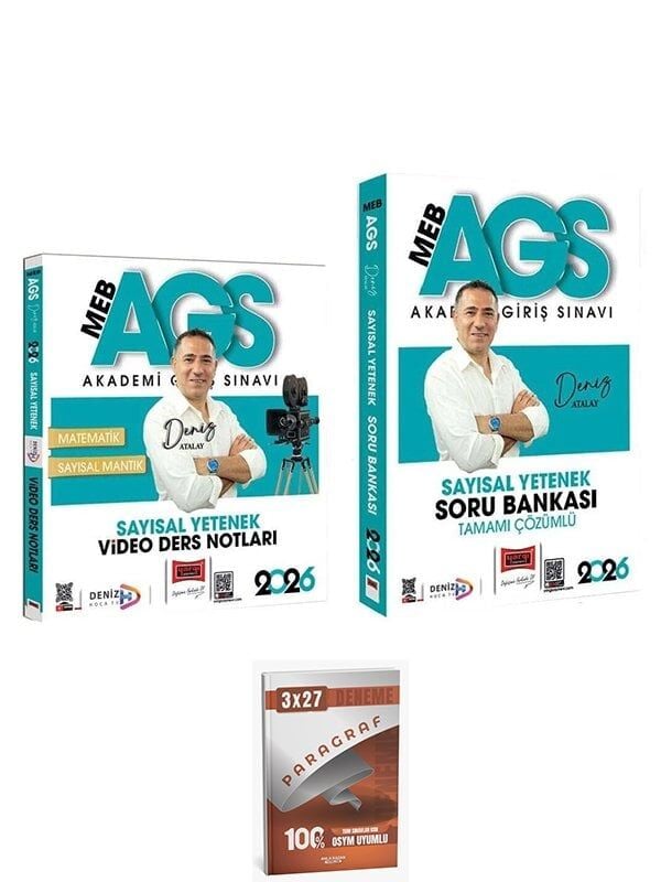 Yargı + Anla Kazan 2026 MEB-AGS Sayısal Yetenek Video Ders Notları + Soru Bankası 2 li Set