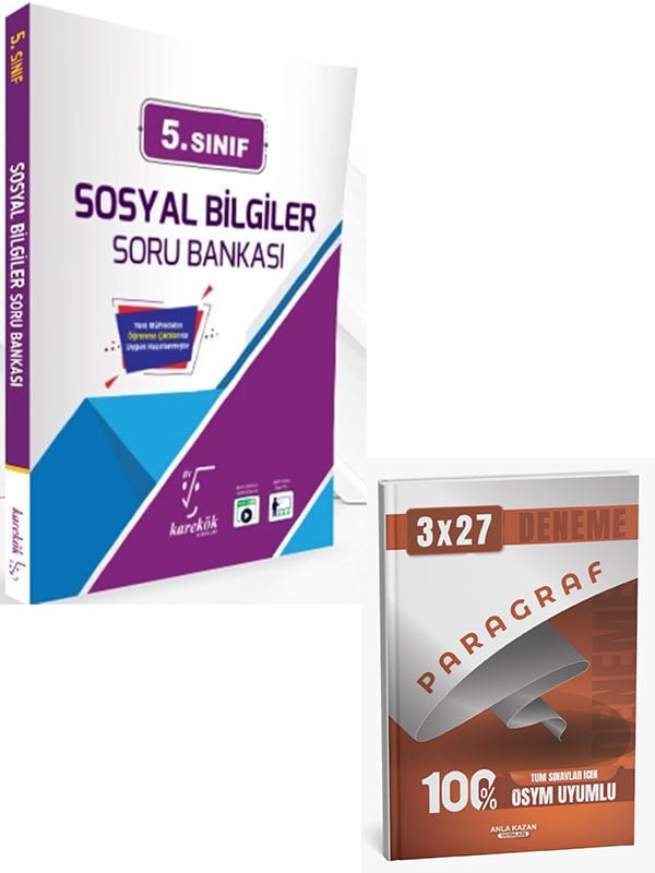 Karekök 2027 5. Sınıf Sosyal Bilgiler Soru Bankası+Anla Kazan Paragraf Deneme