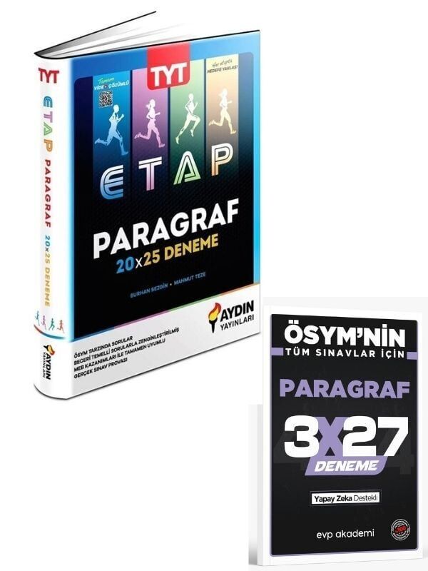Aydın 2027 TYT Paragraf ETAP 20 x 25 Deneme+ EVP Akademi Paragraf
