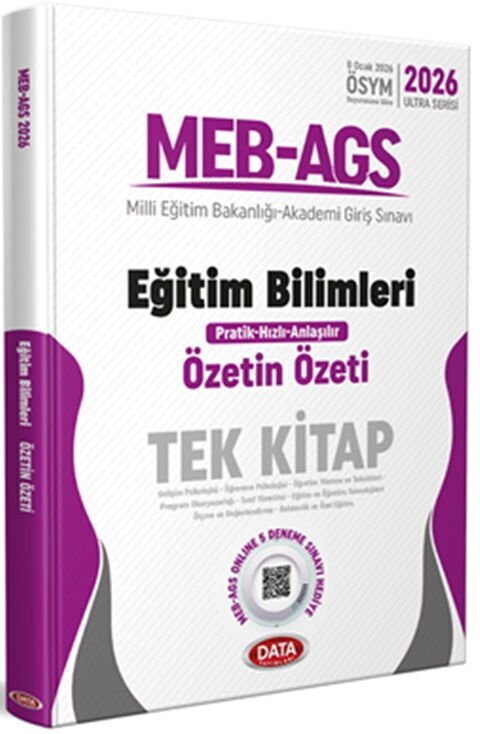 Data Yayınları 2026 MEB AGS Eğitim Bilimleri Tek Kitap Özetin Özeti