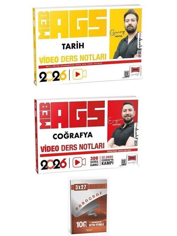 Yargı + Anla Kazan 2026 MEB-AGS Tarih + Coğrafya Video Ders Notları 2 li Set Yargı Yayınları