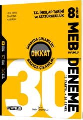 Hız Yayınları 8. Sınıf TC İnkılap Tarihi ve Atatürkçülük Dikkat Sınavda Çıkabilir 30 Deneme Hız Yayınları