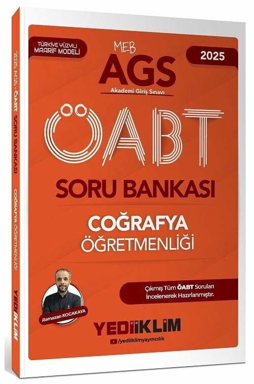 Yediiklim 2025 ÖABT MEB-AGS Coğrafya Öğretmenliği Soru Bankası Çözümlü - Ramazan Kocakaya Yediiklim