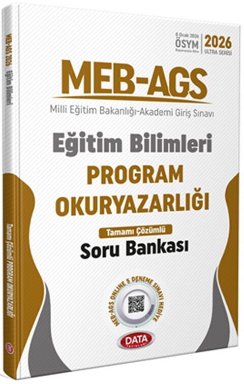 Data Yayınları 2026 MEB AGS Eğitim Bilimleri Program Okuryazarlığı Çözümlü Soru Bankası