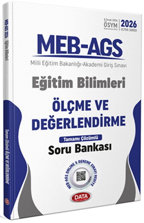 Data Yayınları 2026 MEB AGS Eğitim Bilimleri Ölçme ve Değerlendirme Çözümlü Soru Bankası