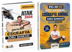 Eğit Akademi 2026 KPSS MEB-AGS Haritalarla Atak + Amiral Coğrafya Soru Bankası 2 li Set - Mehmet Eğit Eğit Akademi