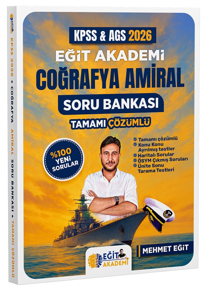 Eğit Akademi 2026 KPSS MEB AGS Coğrafya Amiral Soru Bankası