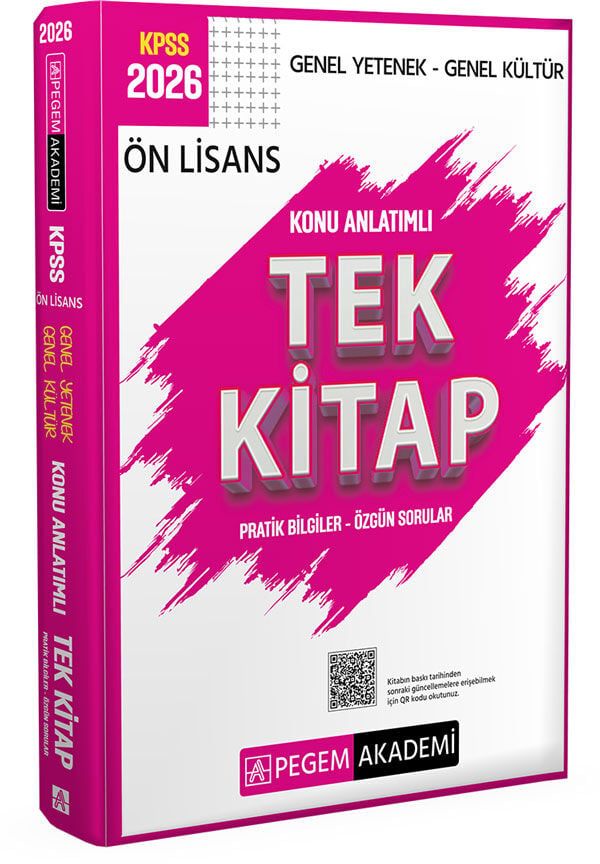 Pegem 2026 KPSS Ön Lisans Konu Anlatımlı Tek Kitap Pegem Akademi Yayınları