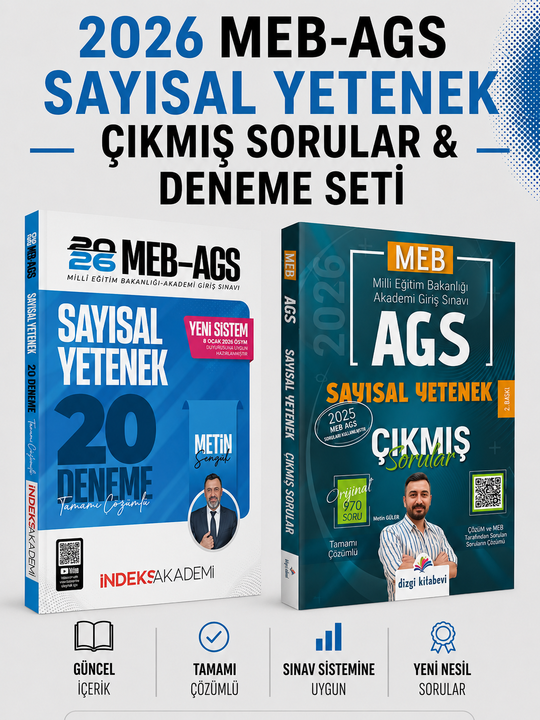 Dizgi Kitap 2026 MEB AGS Sayısal Yetenek Çıkmış Sorular & Sayısal Yetenek 20 Deneme İndeks Akademi Seti